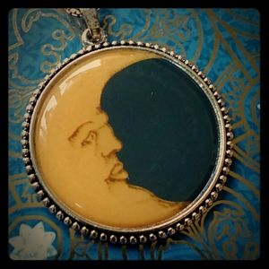 Crescent moon fashion necklace